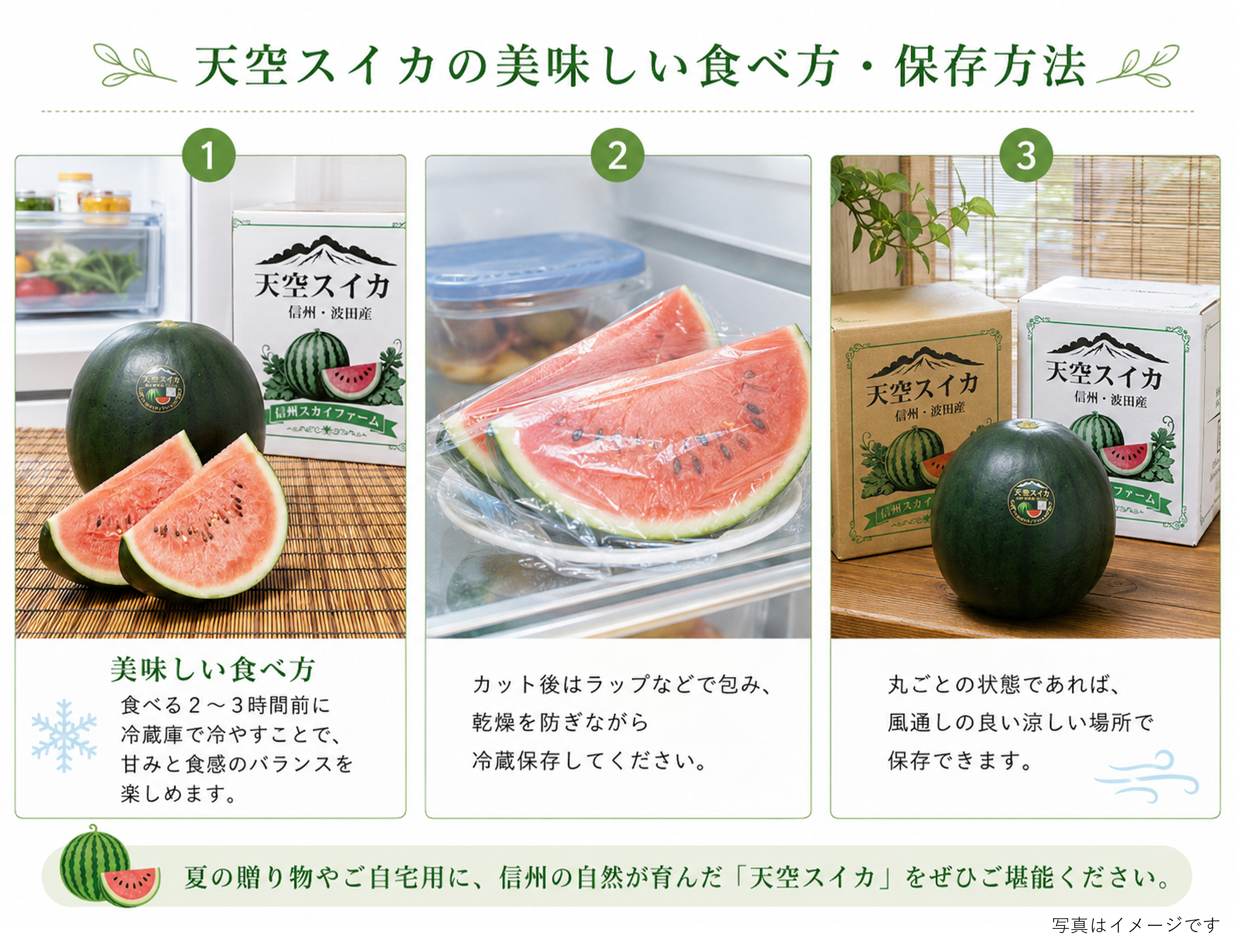 美味しい食べ方のイメージ